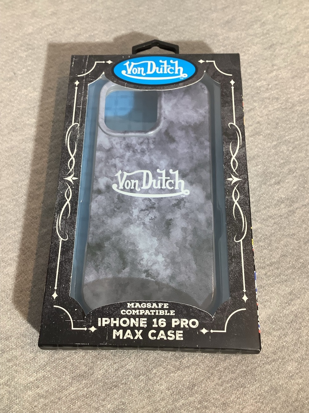 Von Dutch Gray Marble iPhone 16 Pro Max Case